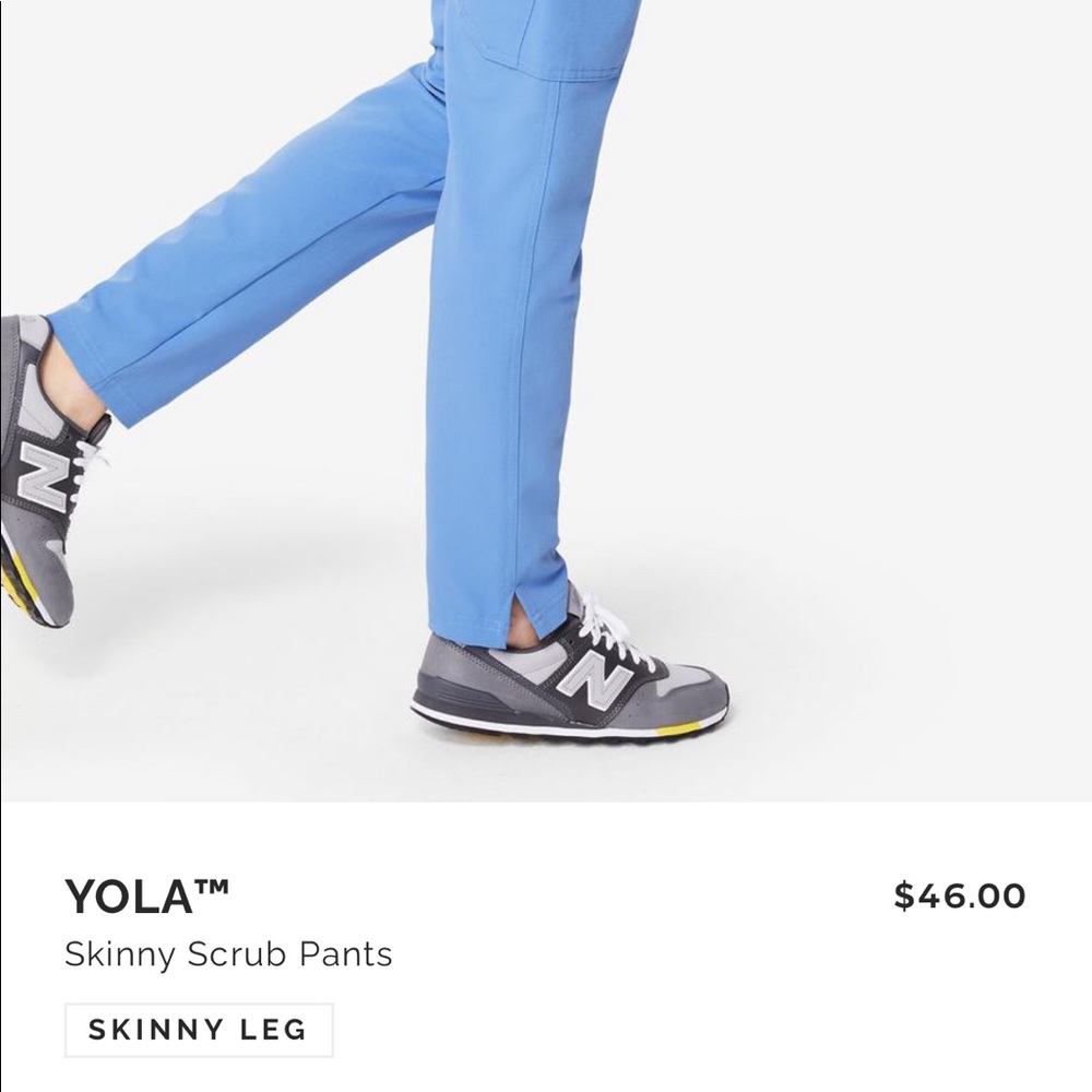FIGS Yola Skinny Scrub Pants ceil blue